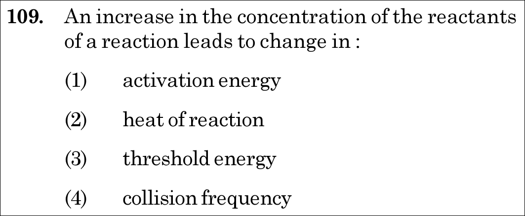 NEET 2020 chemistry Question 109