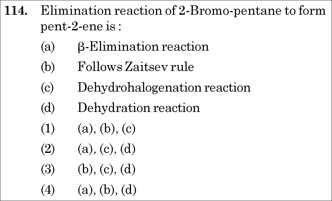 NEET 2020 chemistry Question 114