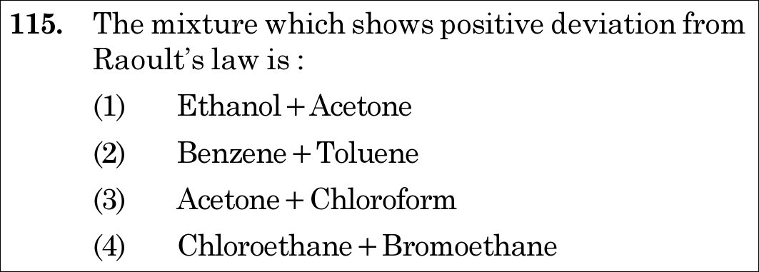 NEET 2020 chemistry Question 115
