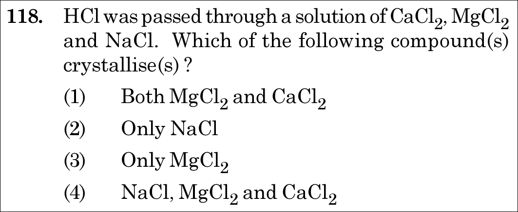 NEET 2020 chemistry Question 118