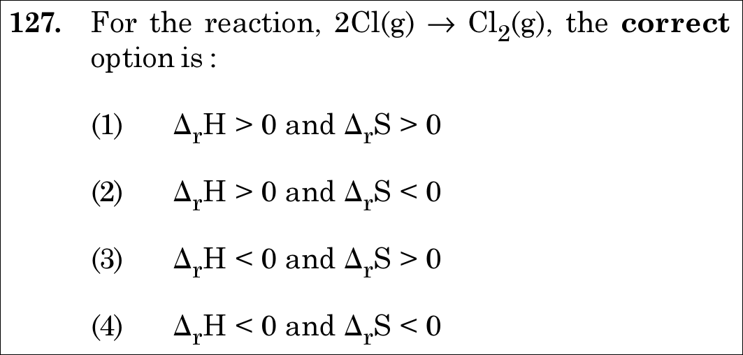 NEET 2020 chemistry Question 127