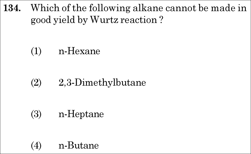 NEET 2020 chemistry Question 134