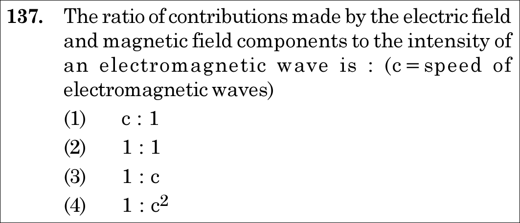 NEET 2020 physics Question 137