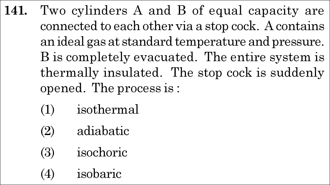 NEET 2020 physics Question 141
