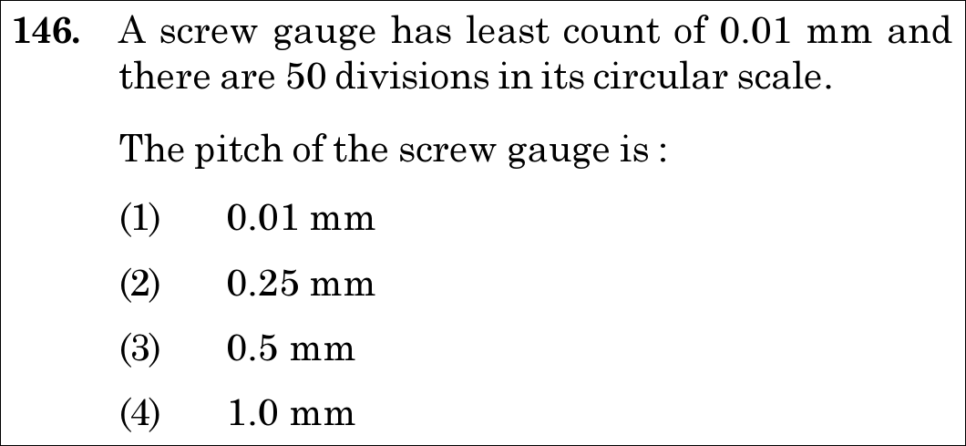 NEET 2020 physics Question 146