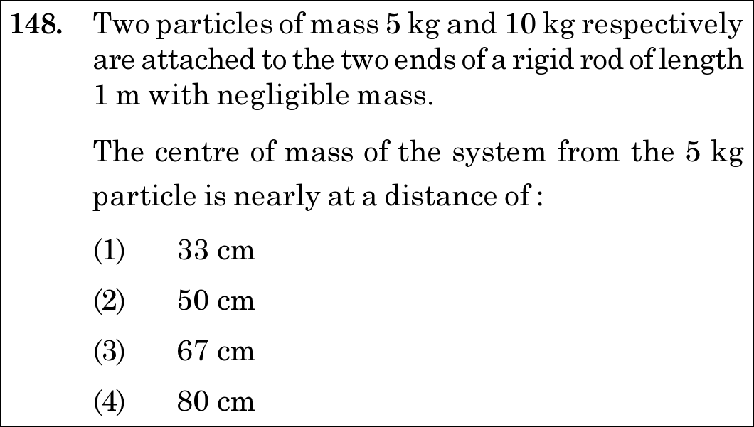 NEET 2020 physics Question 148