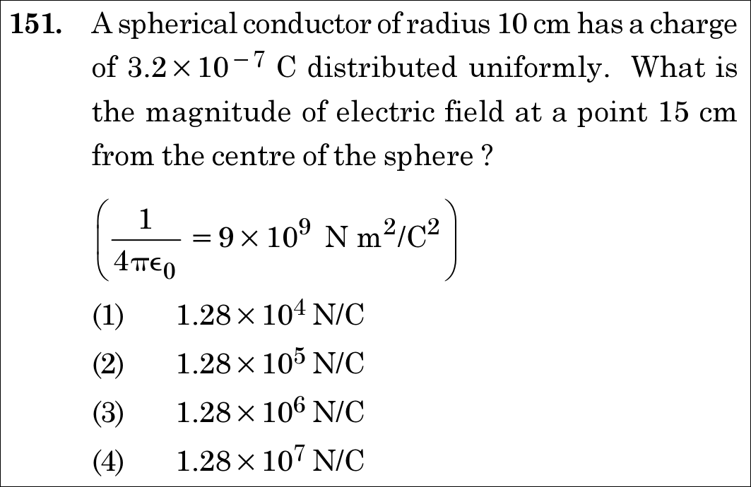 NEET 2020 physics Question 151