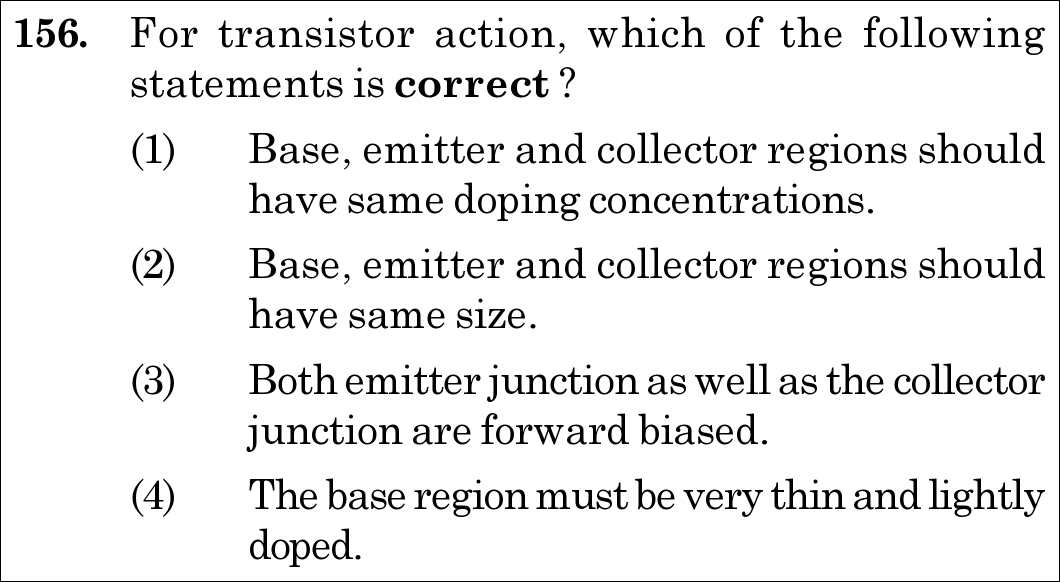 NEET 2020 physics Question 156