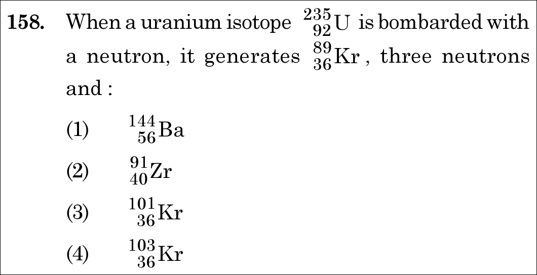NEET 2020 physics Question 158