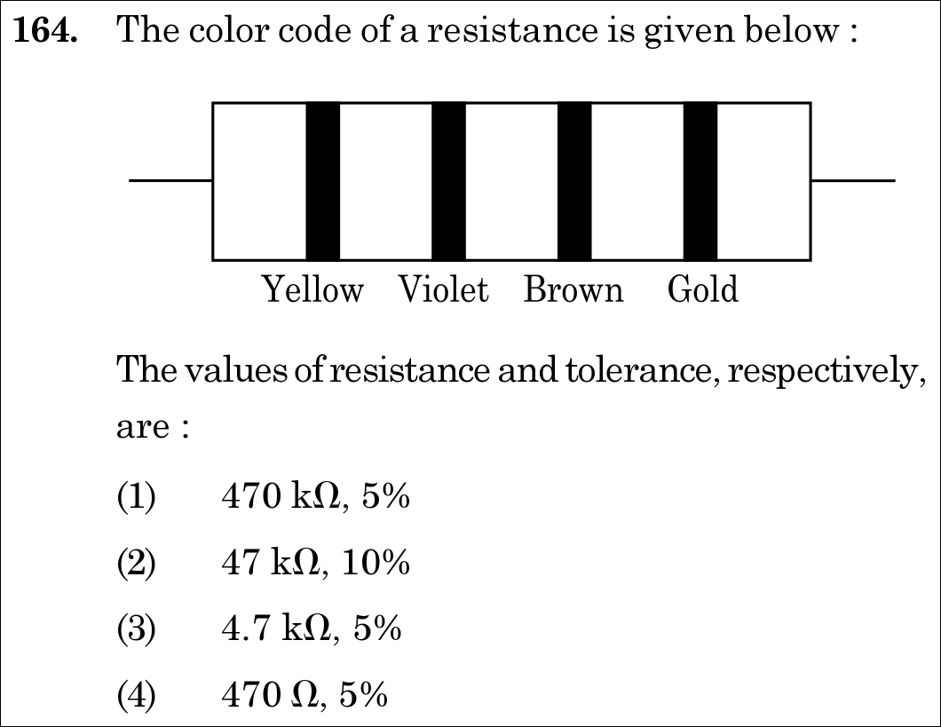 NEET 2020 physics Question 164