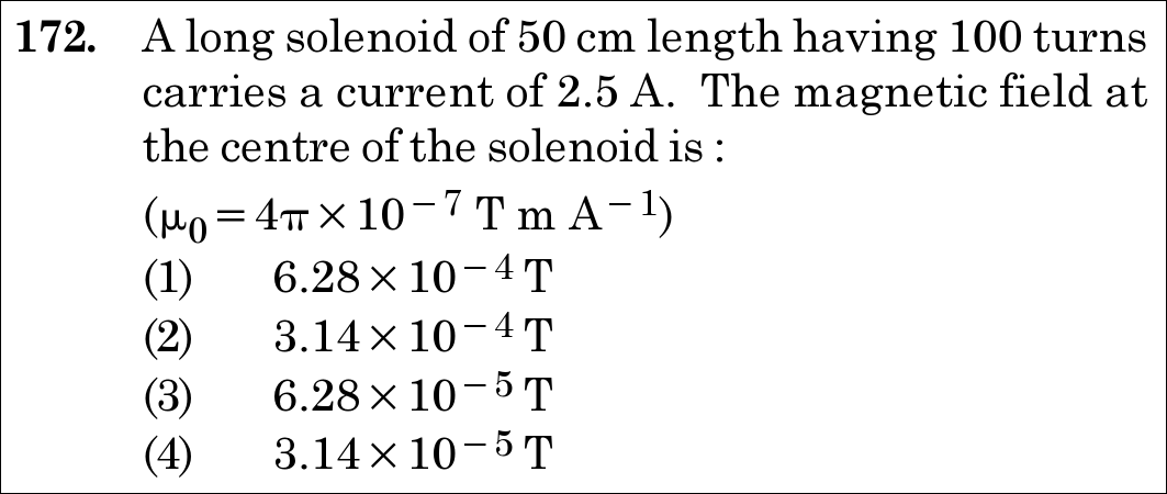 NEET 2020 physics Question 172