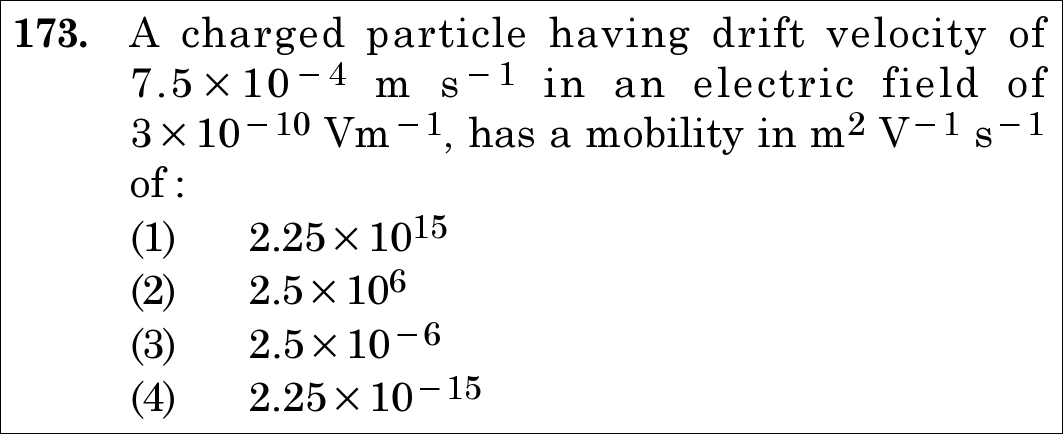 NEET 2020 physics Question 173