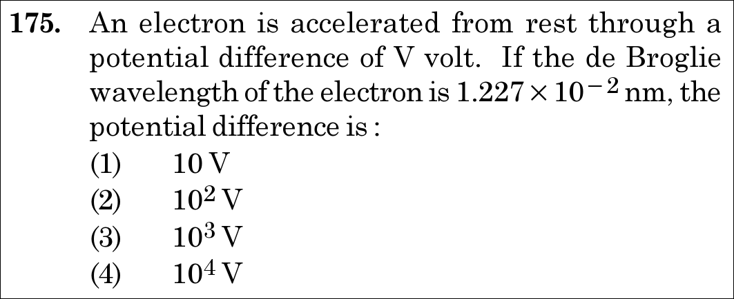 NEET 2020 physics Question 175