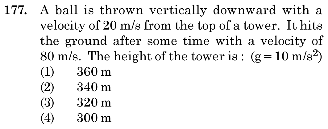 NEET 2020 physics Question 177