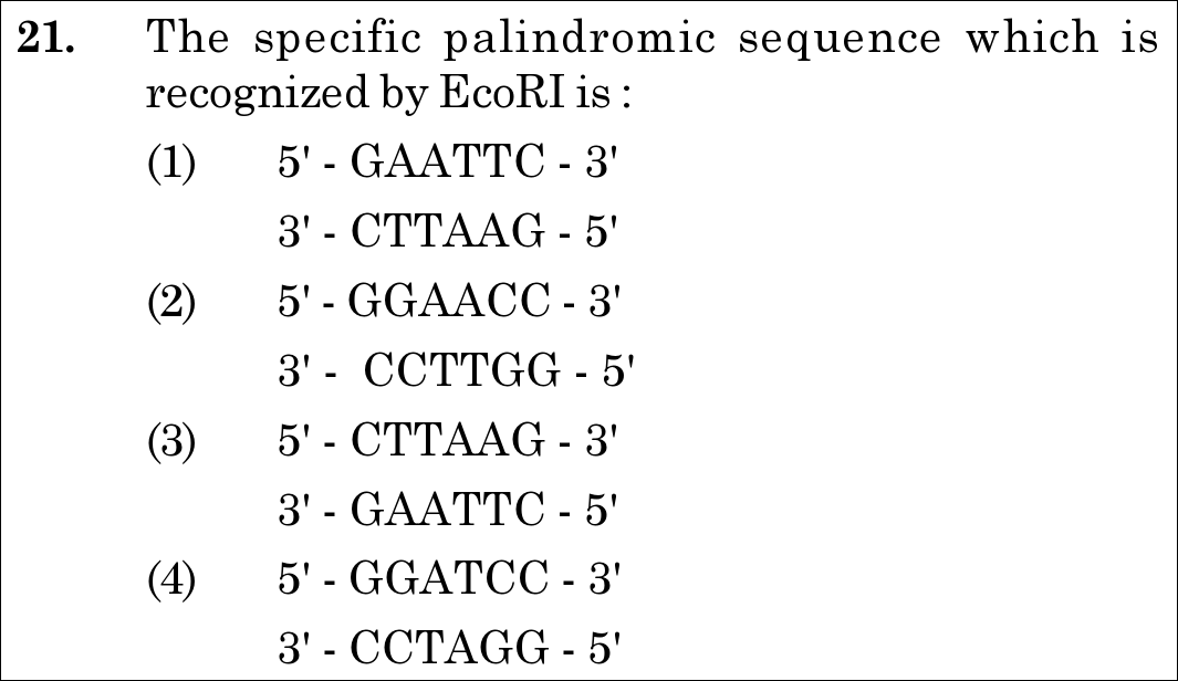 NEET 2020 Botany Question 21
