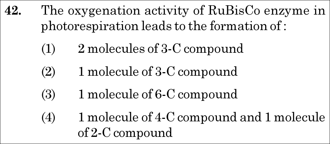 NEET 2020 Botany Question 42