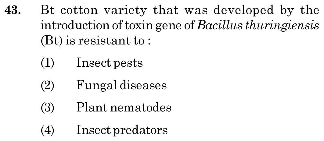 NEET 2020 Botany Question 43