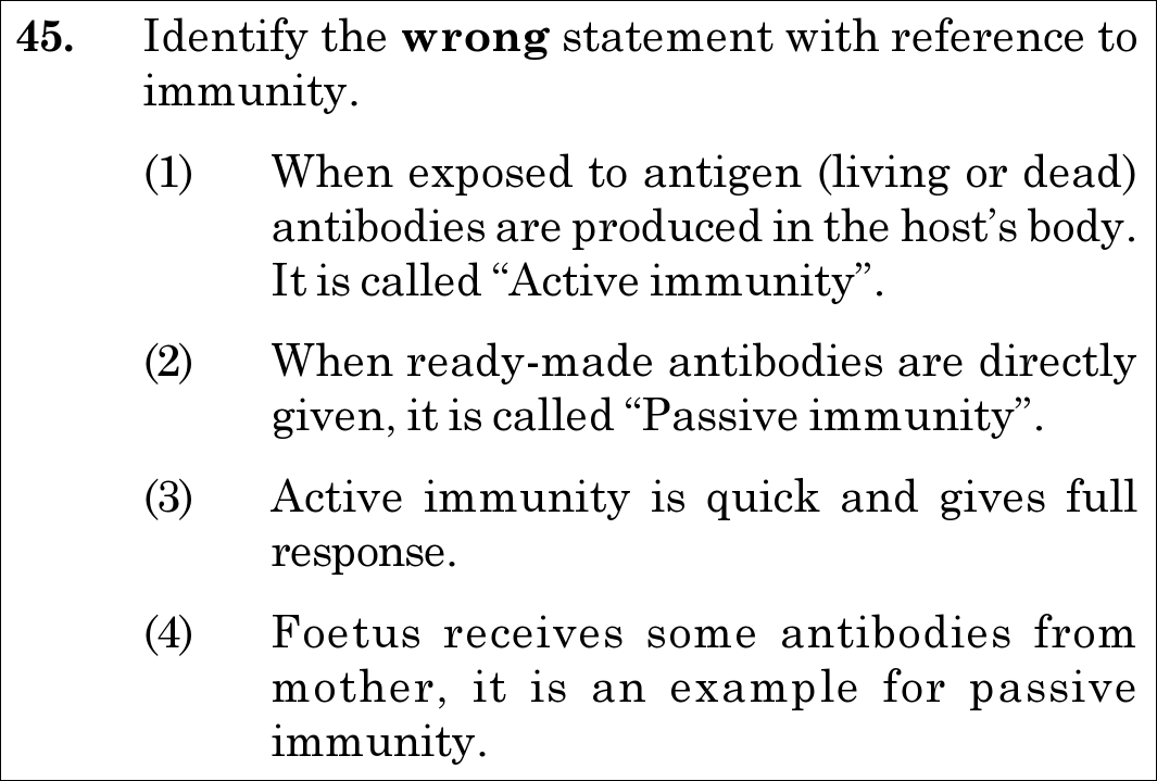 NEET 2020 Botany Question 45