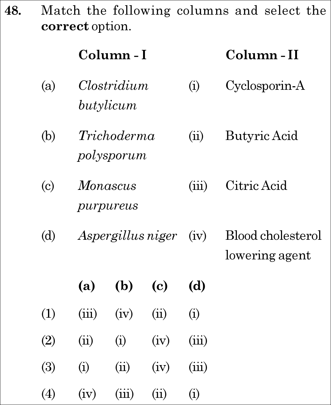 NEET 2020 zoology Question 48