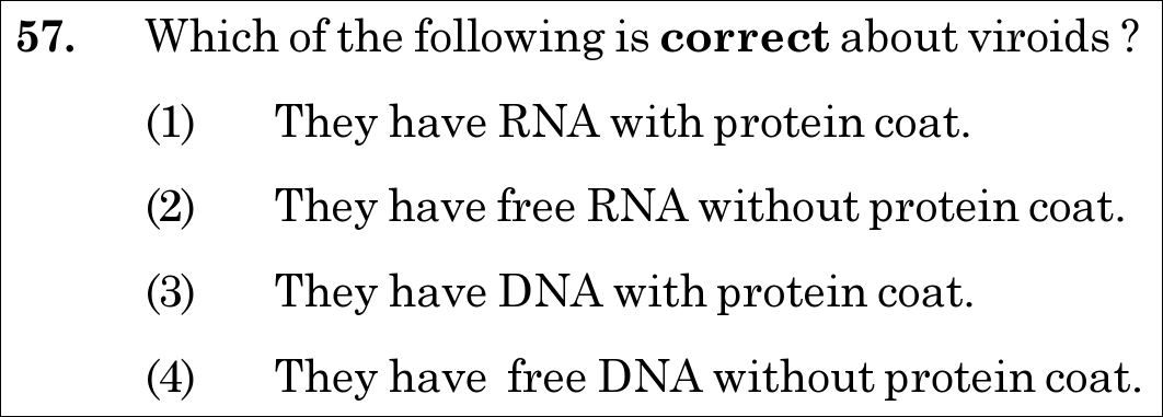 NEET 2020 zoology Question 57