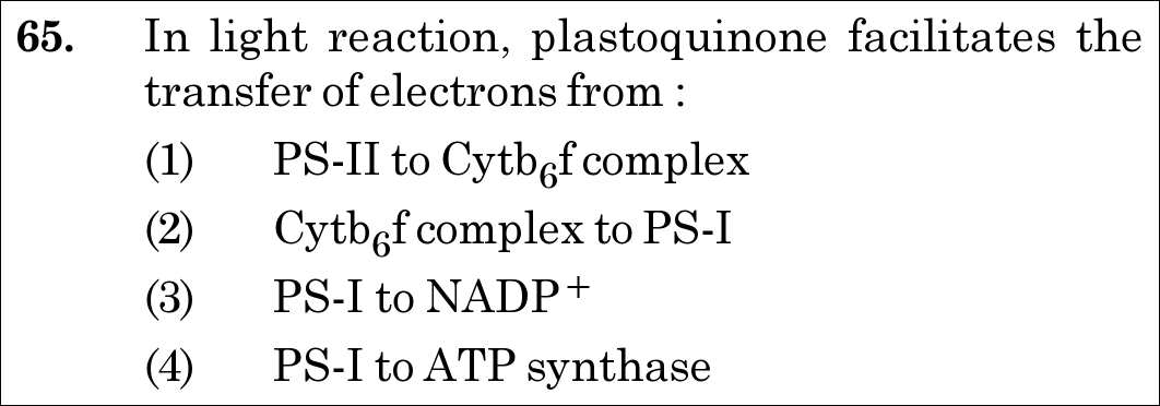 NEET 2020 zoology Question 65