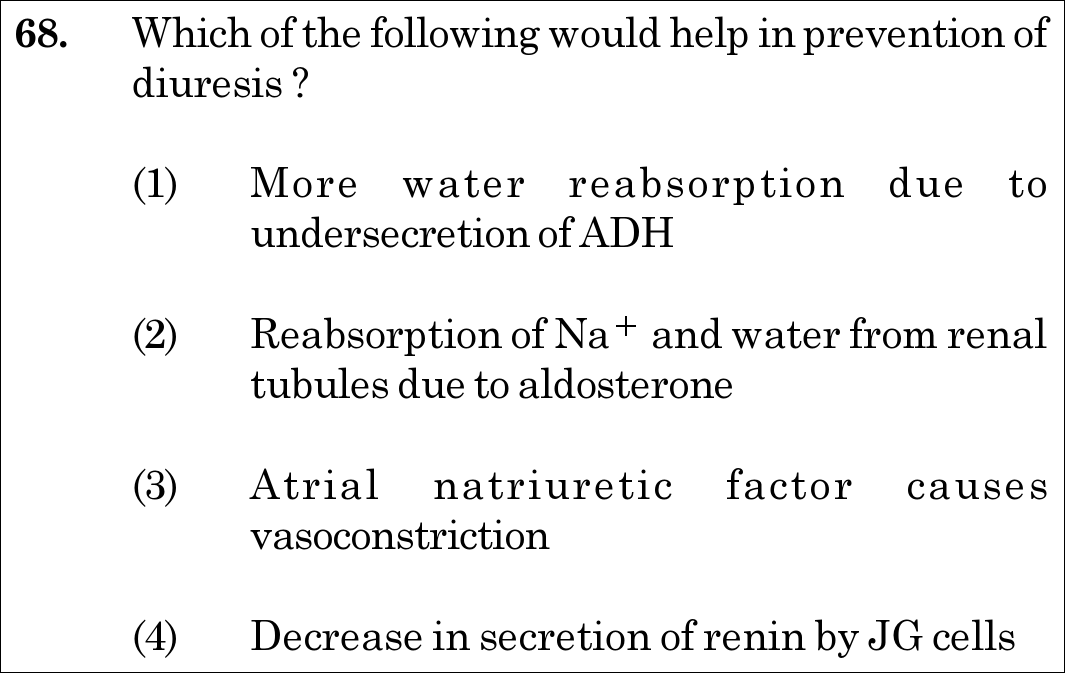 NEET 2020 zoology Question 68