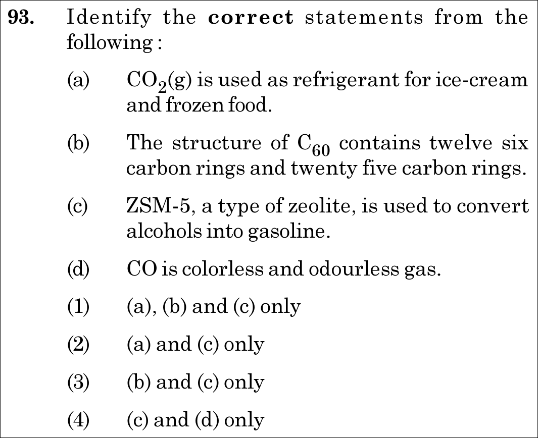 NEET 2020 chemistry Question 93