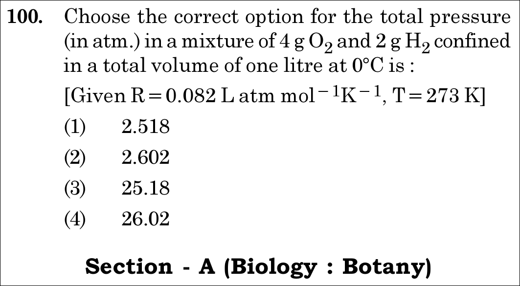 NEET 2021 chemistry Question 100