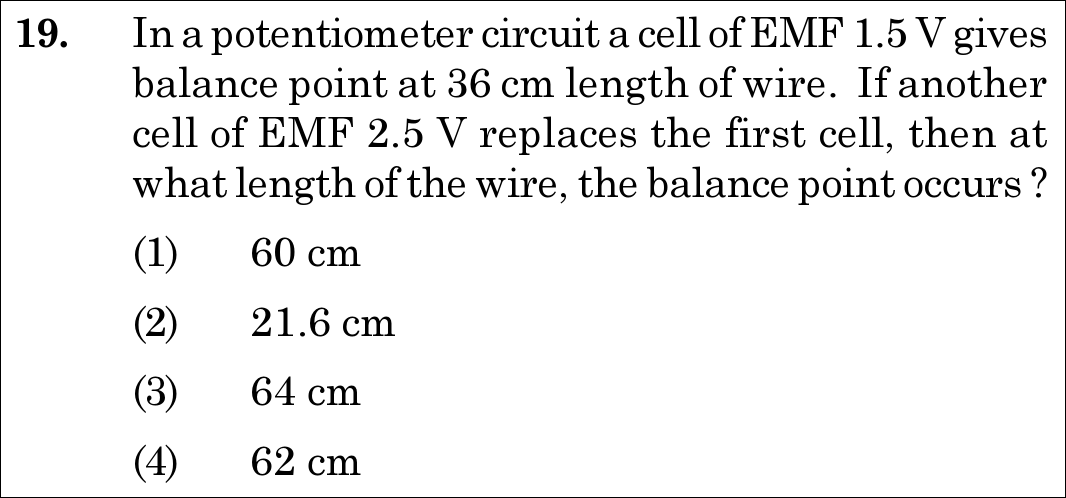 NEET 2021 physics Question 19
