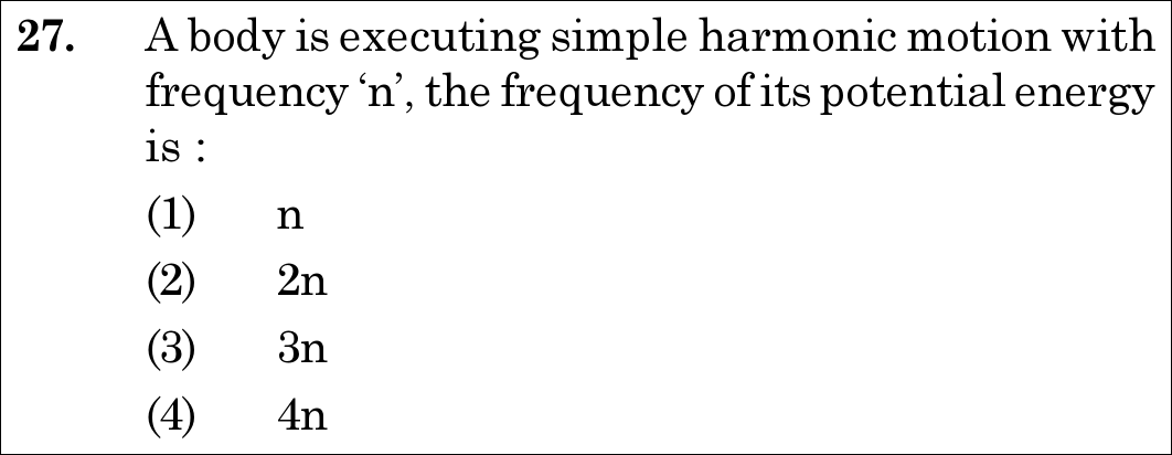 NEET 2021 physics Question 27