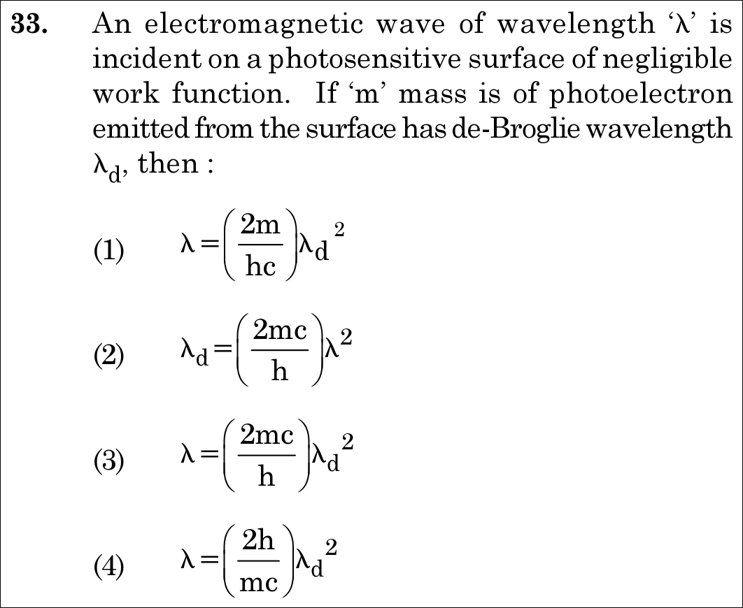 NEET 2021 physics Question 33