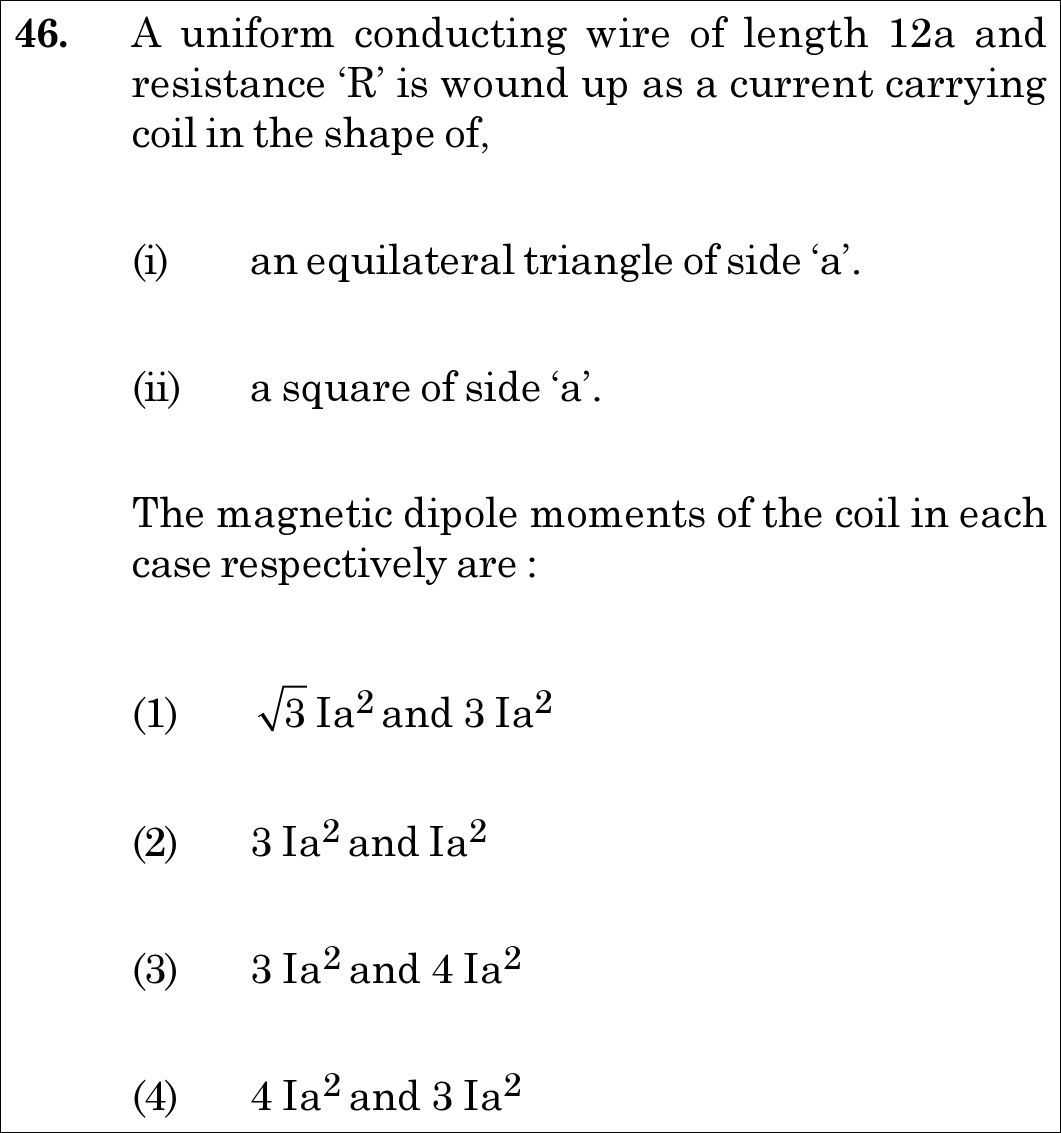 NEET 2021 physics Question 46