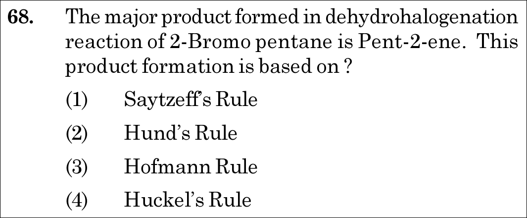 NEET 2021 chemistry Question 68