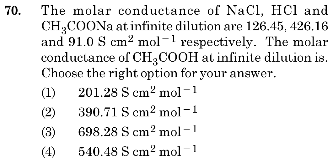 NEET 2021 chemistry Question 70