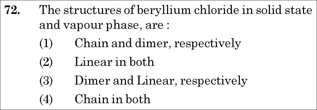 NEET 2021 chemistry Question 72