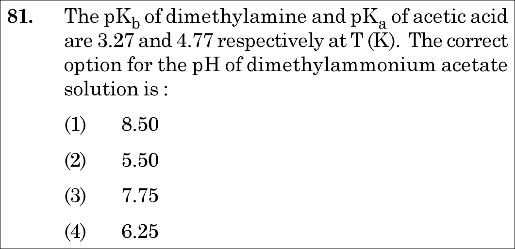 NEET 2021 chemistry Question 81