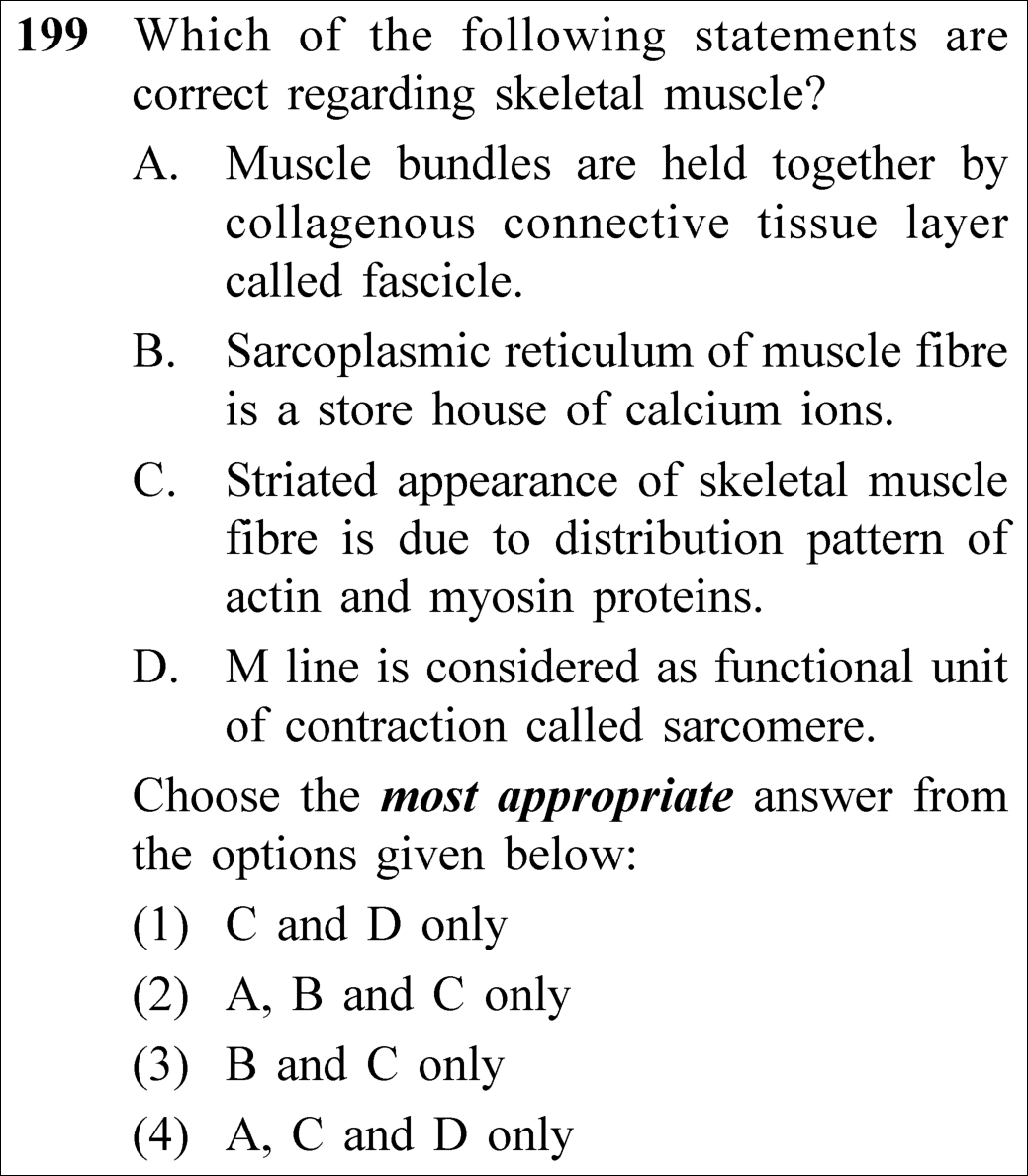 NEET 2023 zoology Question 199