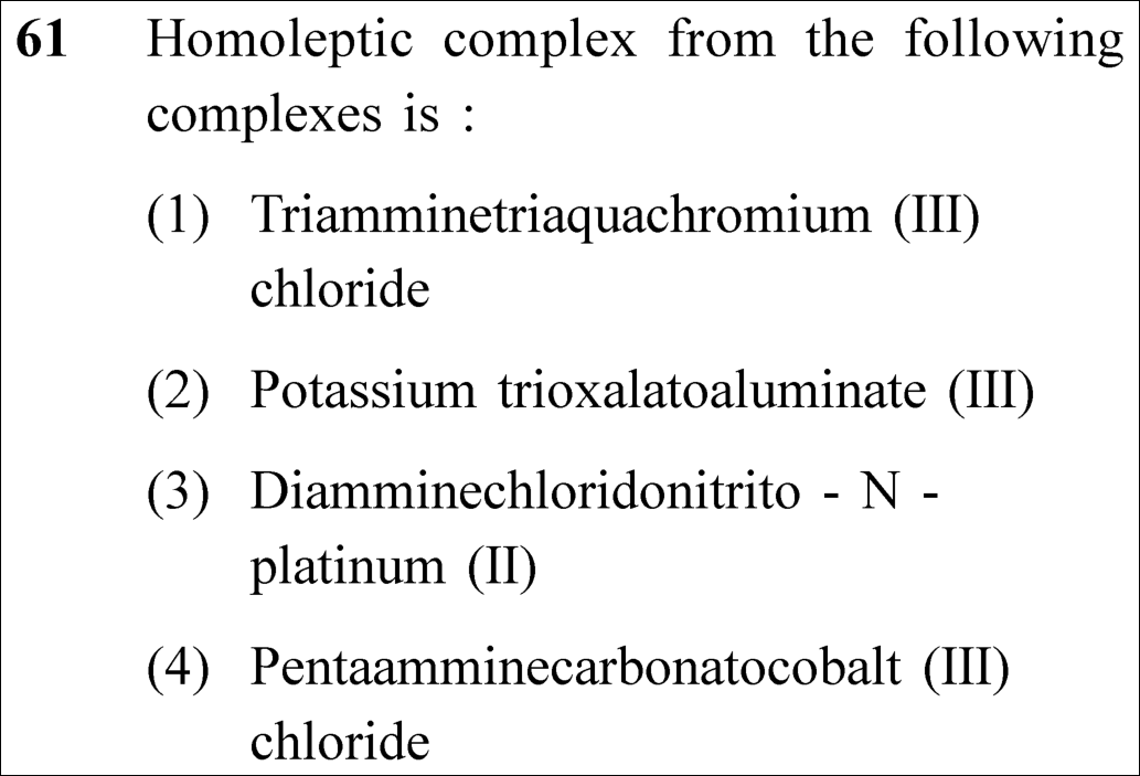 NEET 2023 chemistry Question 61