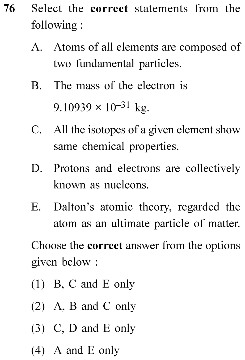 NEET 2023 chemistry Question 76