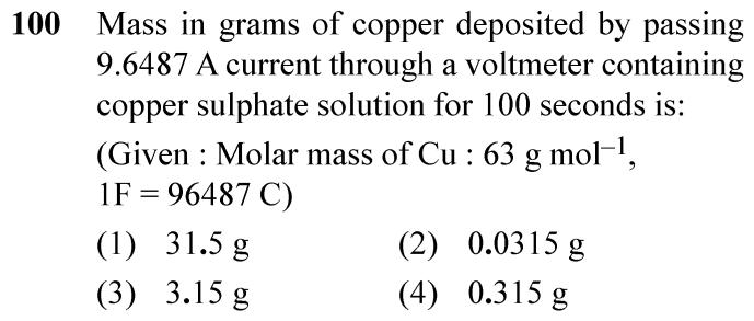 NEET 2024 chemistry Question 100