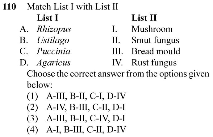 NEET 2024 Botany Question 110