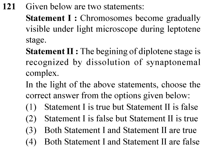 NEET 2024 Botany Question 121