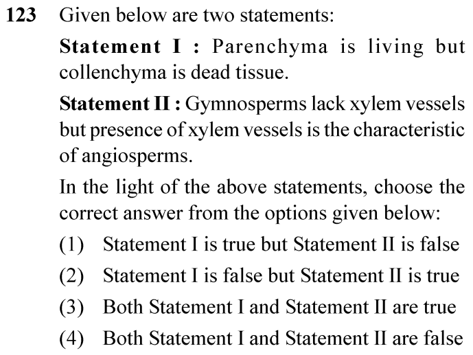 NEET 2024 Botany Question 123