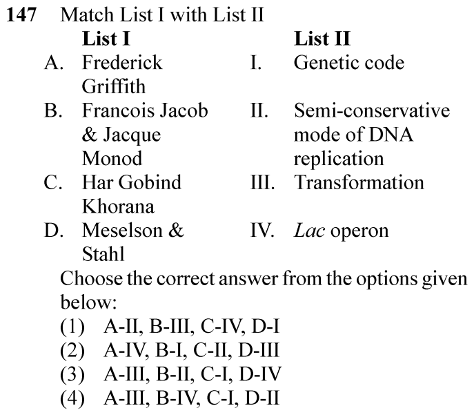 NEET 2024 Botany Question 147