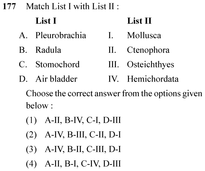 NEET 2024 zoology Question 177