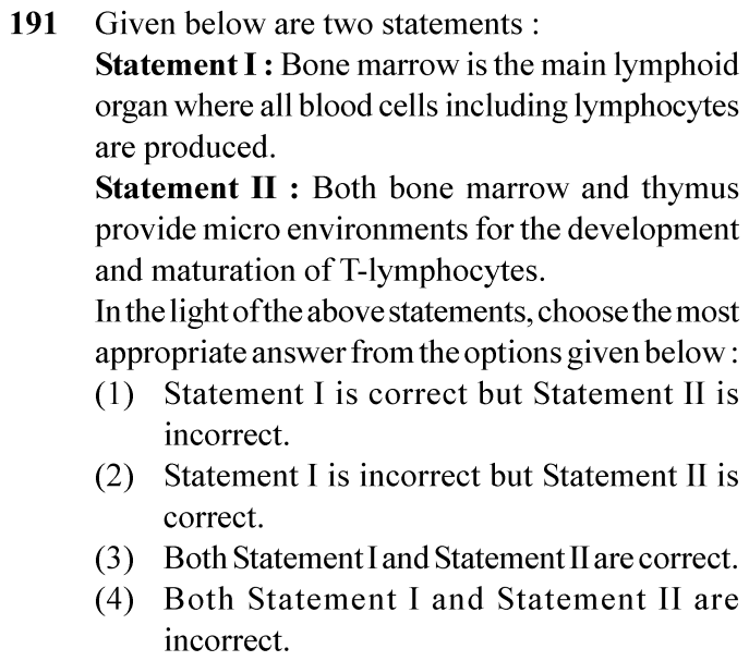 NEET 2024 zoology Question 191