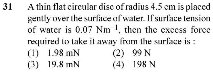 NEET 2024 physics Question 31
