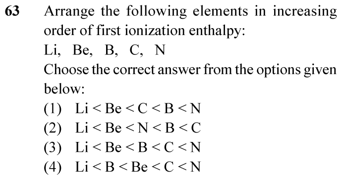 NEET 2024 chemistry Question 63
