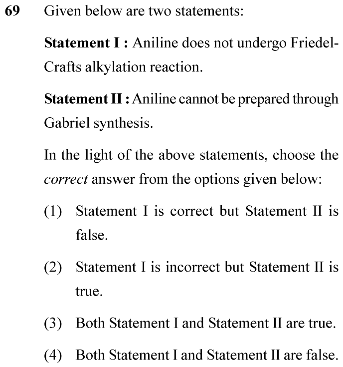 NEET 2024 chemistry Question 69
