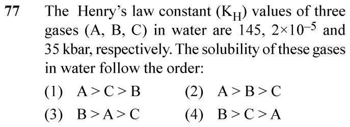 NEET 2024 chemistry Question 77